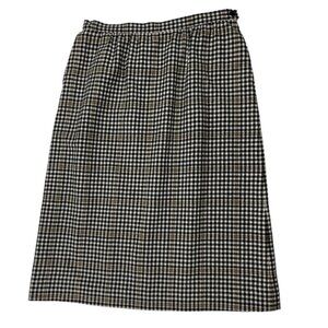 Vintage Pendleton 100% Virgin Wool Plaid Skirt High Waist Midi Size 14 Academia